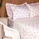 Ver imagem 2 de Cobre Leito Basic Casal Padrão 3 Peças Tulipa Rosa