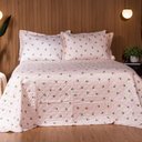 Ver imagem 4 de Cobre Leito Basic Casal Padrão 3 Peças Tulipa Rosa