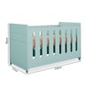 Berço 3 em 1 Que Vira Sofá Cama e Mini Cama Affetto Menta - 4