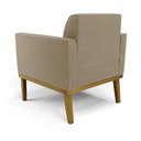 Ver imagem 2 de Sofá Namoradeira com 2 Poltronas Base de Madeira Fixa Castanho Marisa Suede Marrom Rato D03 - D?