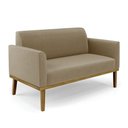 Ver imagem 6 de Sofá Namoradeira com 2 Poltronas Base de Madeira Fixa Castanho Marisa Suede Marrom Rato D03 - D?