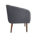 Ver imagem 3 de Poltrona Bianca com Tressê Suede Cinza Pés Palito Castanho - D'Rossi Poltrona Decorativa;poltrona Pa