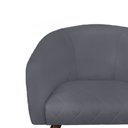 Ver imagem 2 de Poltrona Bianca com Tressê Suede Cinza Pés Palito Castanho - D'Rossi Poltrona Decorativa;poltrona Pa