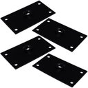 Ver imagem 1 de Kit 4 Chapinhas Reta Fixação Pés Palito Rosca 5/16 Preto