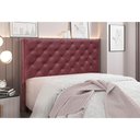 Ver imagem 4 de Cabeceira Cama Box King 195 Cm Tania Veludo S04 - D'Rossi Cor Vinho