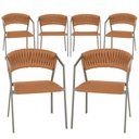 Ver imagem 1 de 6 Cadeiras Atenas Tricô Náutico e Alumínio com Proteção Uv para Varanda, Cozinha, Área, Jardim - Pin