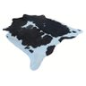Tapete de Couro de Boi. Pele Bovina Natural. 1,80 x 2,00 M. Preto e Branco. P976C - 2