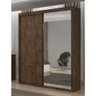 Guarda Roupa Solteiro Búzios 2 Portas de Correr 1 Porta Espelhada 3 Gavetas 100% Mdf - Móveis - 1