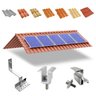 Kit Estrutura Suporte Fixador Linha C para 05 Placas Solar Alumínio e Inox Telha Cerâmica e Cimento - 1