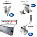 Ver imagem 2 de Kit Estrutura Suporte Fixador Linha C para 05 Placas Solar Alumínio e Inox Telha Cerâmica e Cimento