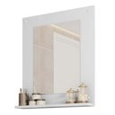 Ver imagem 2 de Painel Espelho Multifuncional Banheiro Branco Clean Caemmun