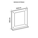 Ver imagem 3 de Painel Espelho Multifuncional Banheiro Branco Clean Caemmun
