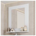 Ver imagem 2 de Painel Espelho Multifuncional Banheiro Branco Clean Caemmun