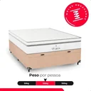 Ver imagem 7 de Cama Box Baú Casal Bege + Colchão Paris Molas Branco Suede Bege/branco