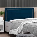 Ver imagem 1 de Cabeceira Cama Box Casal Grecia 140 Cm Suede Azul Marinho