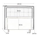 Ver imagem 2 de Cabeceira Cama Box Casal Grecia 140 Cm Suede Azul Marinho