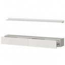 Ver imagem 2 de Bancada Suspensa e Prateleira 197cm Slat Z49 Branco - Mpozenato