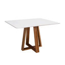 Ver imagem 1 de Mesa Jantar Viena 1.60x90m Base Madeira Lam Tampo Vidro Laq