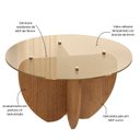 Ver imagem 6 de Mesa Centro com Vidro Reflecta Fiori Cor Cinamomo
