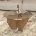 Ver imagem 1 de Mesa Centro com Vidro Reflecta Fiori Cor Cinamomo