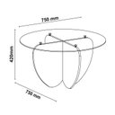 Ver imagem 4 de Mesa Centro com Vidro Reflecta Fiori Cor Cinamomo