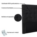 Ver imagem 3 de Cabeceira Queen 1,60m Verona Veludo Preto