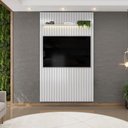 Ver imagem 4 de Painel para TV Trento 143 Ripado Bali LED com Mesa de Centro Lina-DJ Móveis