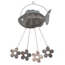 Ver imagem 5 de Sino Dos Ventos Peixe Flores Kit 2 Unidades Jardim Quintal Decoraçao Varanda Enfeite Ambiente Extern