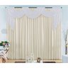 Cortina London - uma cortina creme com branco + uma Creme 3 x 2,80metros - 1