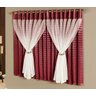 Cortina Blackout Supreme com Voil 2,00M x 1,70M para Varão Simples - Vermelho - 1