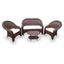 Ver imagem 1 de Conjunto de Sofás Fibra Sintética Tóquio - 1 Sofá 2L + 2 Poltronas + 1 Mesa Centro - Tecido