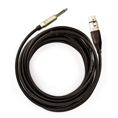 Cabo de Microfone P10 Mono para Xlr Femea Amphenol - 2 Metros