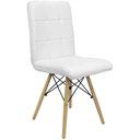 Ver imagem 5 de Kit 2 Cadeiras Gomos Eiffel Eames Fitz Dublin Estofada Base Madeira Branca