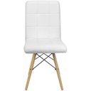 Ver imagem 3 de Kit 2 Cadeiras Gomos Eiffel Eames Fitz Dublin Estofada Base Madeira Branca