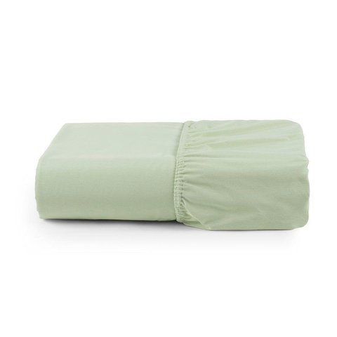 Lençol Queen Avulso com Elástico 180 Fios Algodão Liso:verde