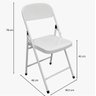 Mesa Dobravel Conjunto com 4 Cadeiras - Branco Açomix - 11