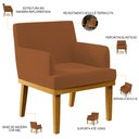 Ver imagem 4 de Kit 03 Poltronas Decorativa Para Sala De Estar E Recepção Beatriz W01 Bouclê Terracota - Lyam Decor