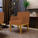 Ver imagem 2 de Kit 03 Poltronas Decorativa Para Sala De Estar E Recepção Beatriz W01 Bouclê Terracota - Lyam Decor