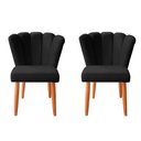 Ver imagem 4 de Kit 6 Cadeiras Sala de Jantar Estofada Pétala Suede - Twdecora