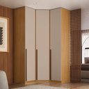 Ver imagem 1 de Guarda-roupa de Canto Oblíquo 3 Portas Mdf Trend Altezza