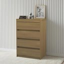 Ver imagem 1 de Cômoda Quarto Solteiro 63cm 4 Gavetas Samira Freijó L01 - Mpozenato