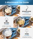 Ver imagem 3 de Facelle Stand Mixer 6 Velocidades, 6.5 Qt, 660w, Azul