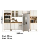 Ver imagem 4 de Cozinha Modulada 5 Peças 17011 Freijo Off White Cristal Nicioli