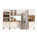 Ver imagem 1 de Cozinha Modulada 5 Peças 17011 Freijo Off White Cristal Nicioli
