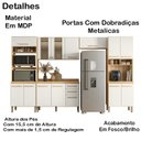 Ver imagem 3 de Cozinha Modulada 5 Peças 17011 Freijo Off White Cristal Nicioli