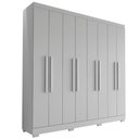 Ver imagem 1 de Guarda Roupa Casal Dubai 8 Portas 240 Cm Branco Armoveis