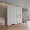 Ver imagem 7 de Guarda Roupa Casal Dubai 8 Portas 240 Cm Branco Armoveis