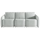 Ver imagem 7 de Sofá Cama Modulado Retrátil e Reclinável Decorativo Varsóvia 276cm Veludo Cinza G33 - Gran Belo