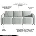 Ver imagem 5 de Sofá Cama Modulado Retrátil e Reclinável Decorativo Varsóvia 276cm Veludo Cinza G33 - Gran Belo