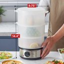 Ver mais imagens de Elite Gourmet Vaporizador de Alimentos com 3 Níveis, 7,5 Litros, Inox, 400w